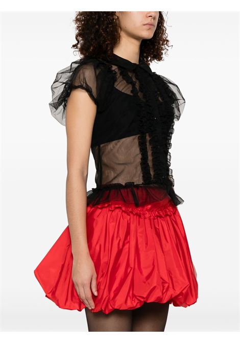 Top semi-trasparente in nero Simone rocha - donna SIMONE ROCHA | 53060069BLK